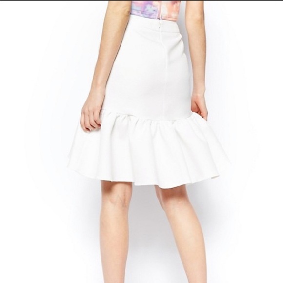 ASOS white high low skirt size 6 NWT - Picture 4 of 16